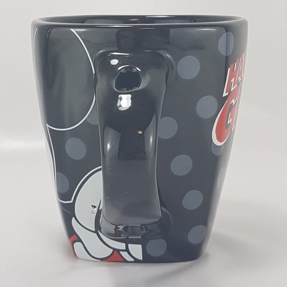 Vintage DISNEY Mickey Mouse Mug Teacup Have a Great Day Jerry Leigh Black Red - Picture 3 of 16